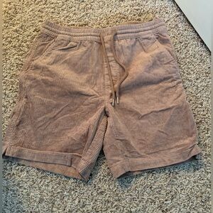 Mens C and C California Pull On Tan Corduroy Shorts